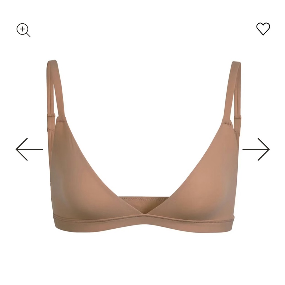 SKIMS FITS EVERYBODY TRIANGLE BRALETTE SIENNA Medium
